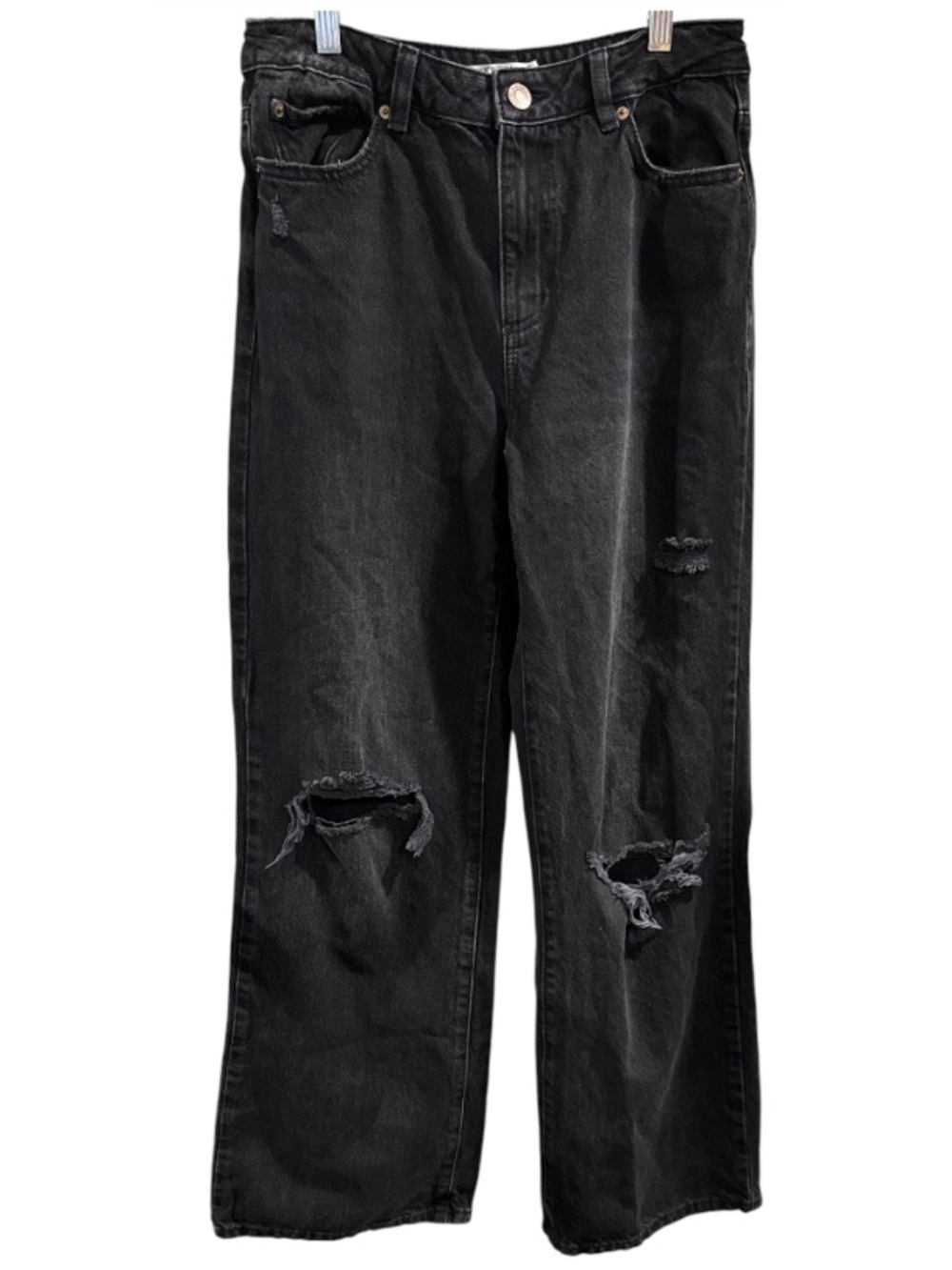Garage Distressed jeans wide Leg Jeans black